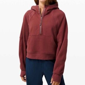 Lululemon Scuba Oversized 1/2 Zip Hoodie Sweatshirt, Savannah, Size M/L
